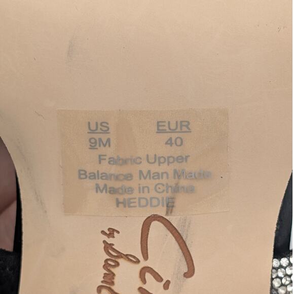 Circus NY Heddie Rhinestone Strap Heeled Sandals Women's Black Size US9M EU40 - Picture 9 of 10